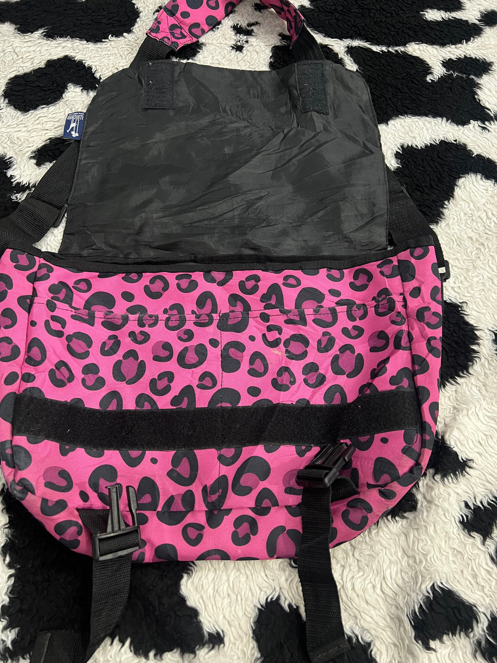 Pink & Black Cheetah Print Messenger Bag