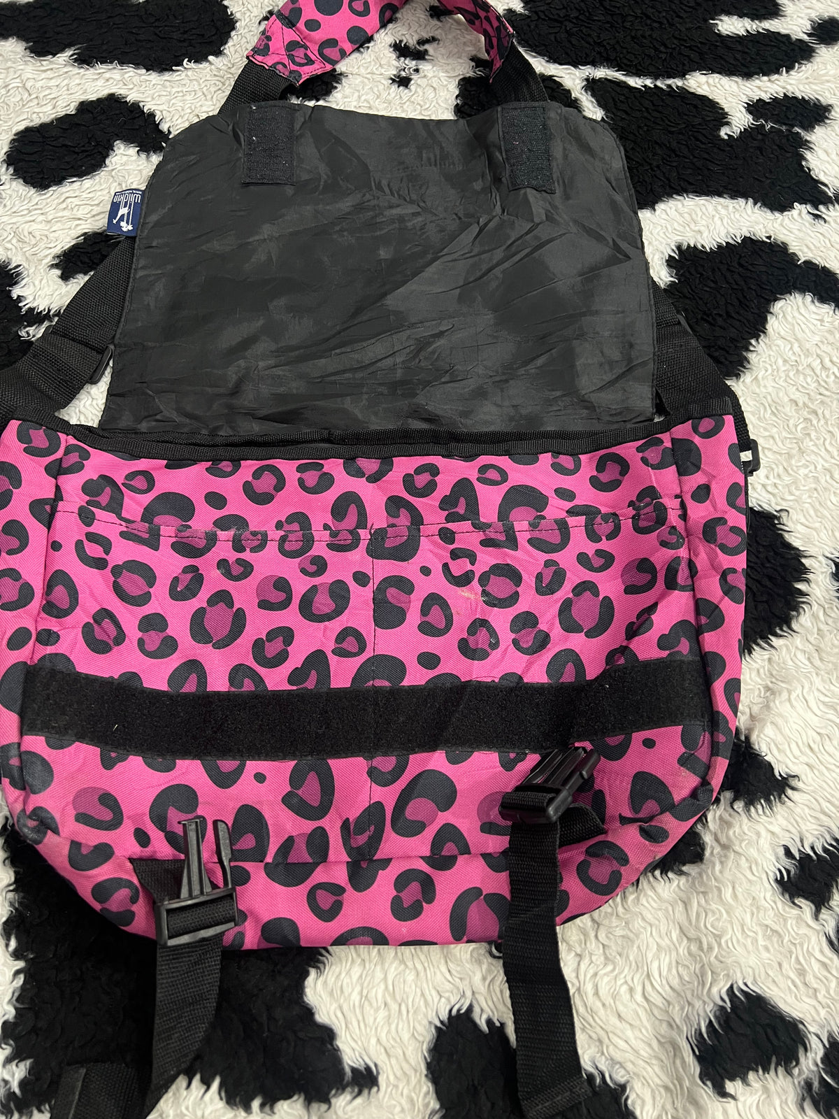 Pink & Black Cheetah Print Messenger Bag