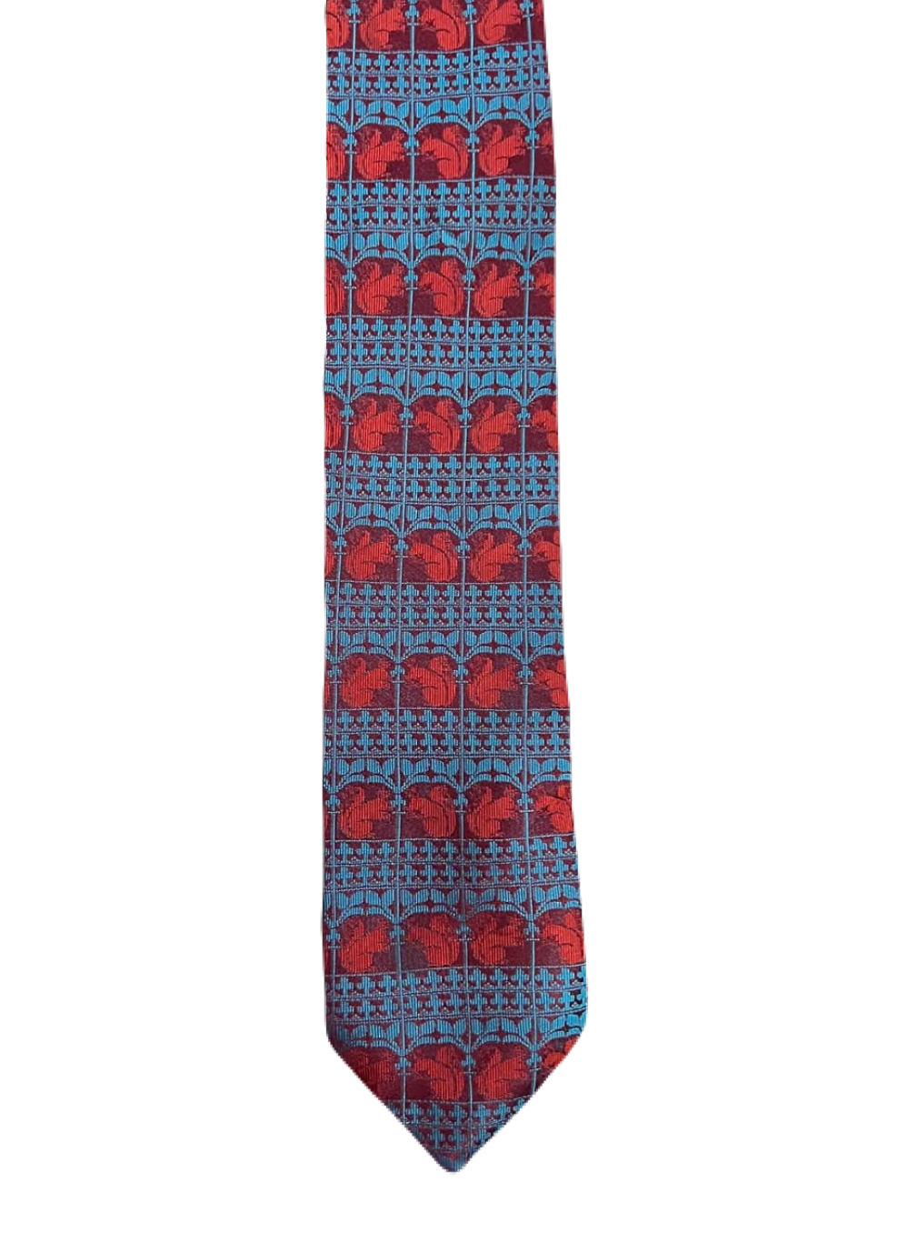 Embroidered Squirrels Tie