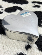 Silver Metal Heart Container