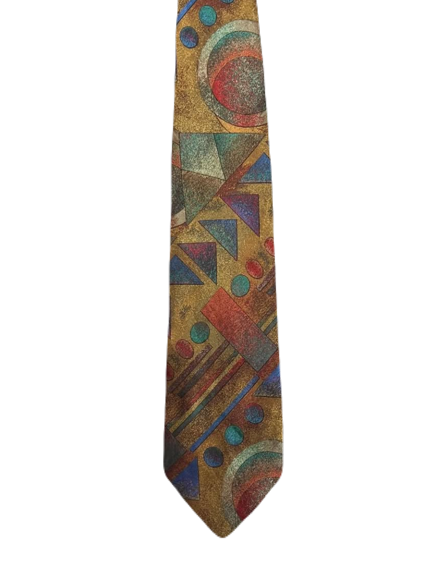 Geometric Embroidered Tie