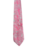 Jewel Pink & Grey Embroidered Tie