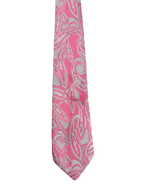 Jewel Pink & Grey Embroidered Tie