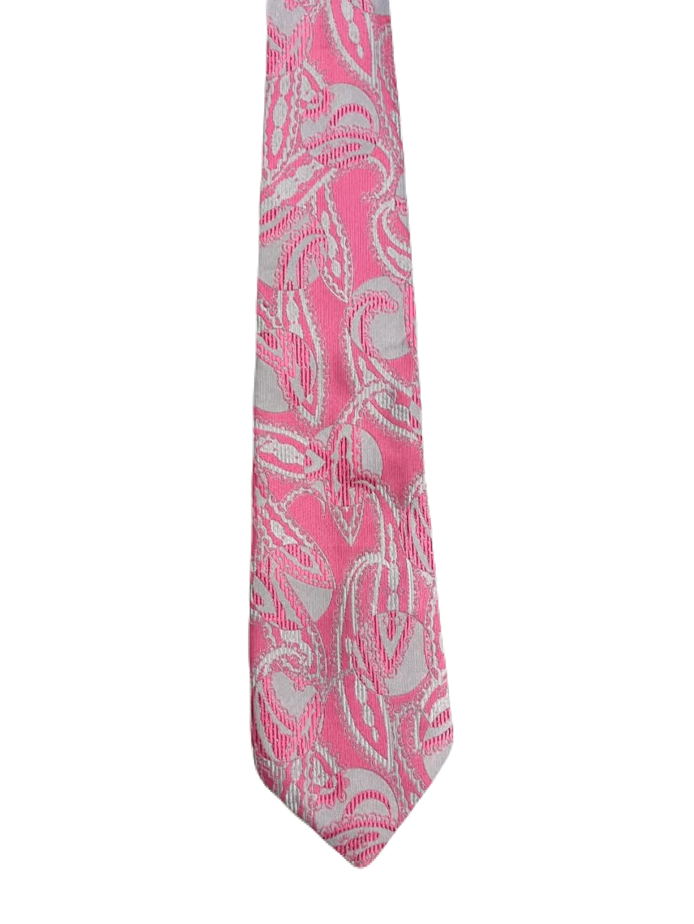 Jewel Pink & Grey Embroidered Tie