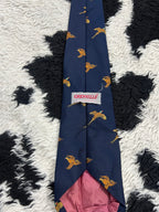 Grenville Blue Embroidered Pheasants Tie