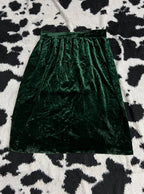 Green Velvet Skirt