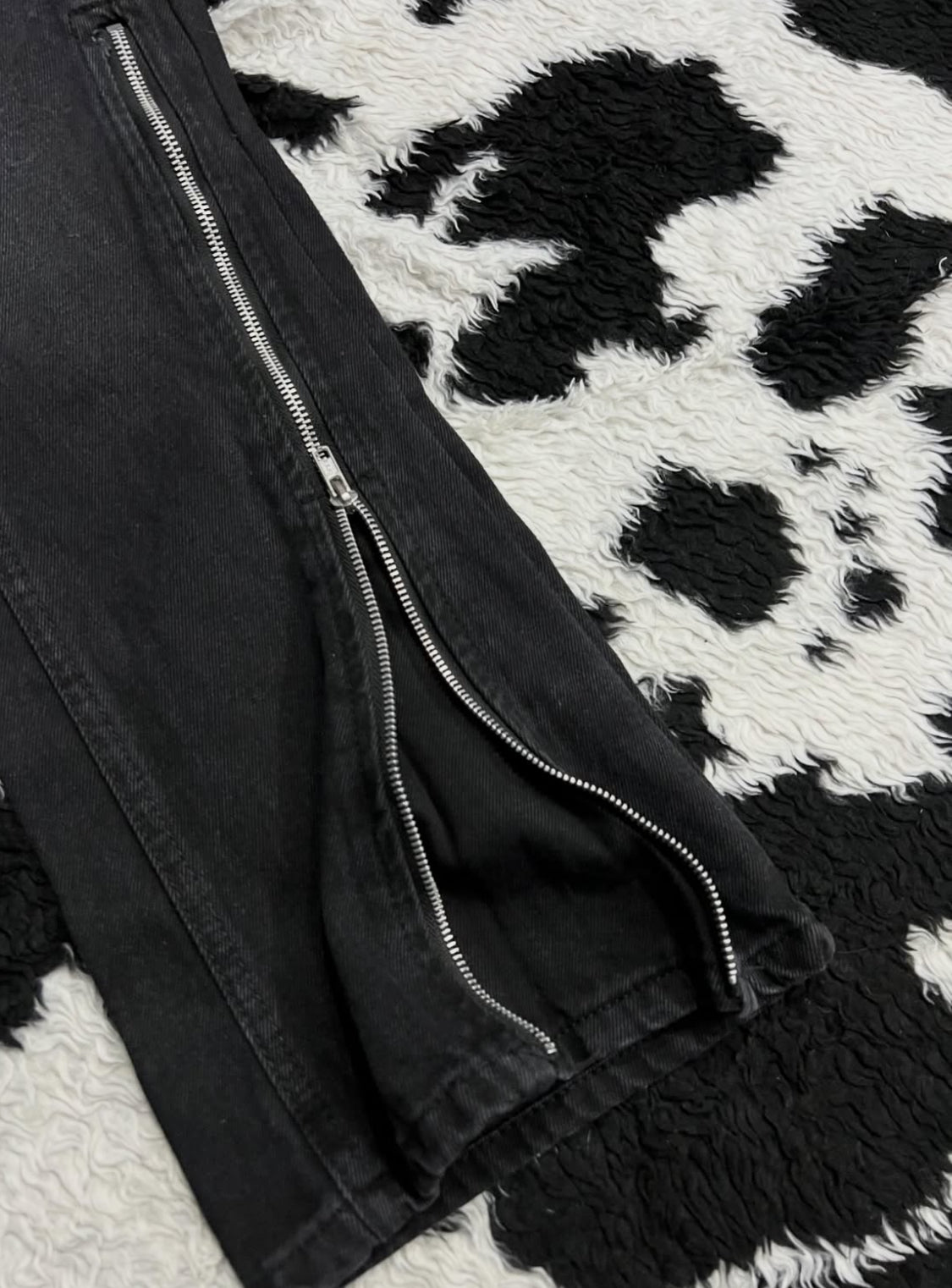 Cross Zipper Black Denims (Waist 32)