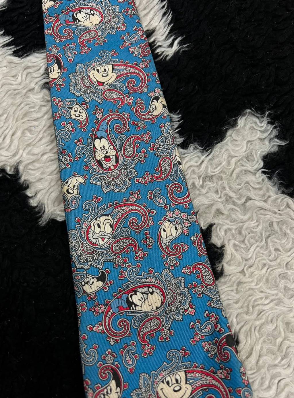 Vintage Disney Mickey Mouse & Friends Paisley Tie