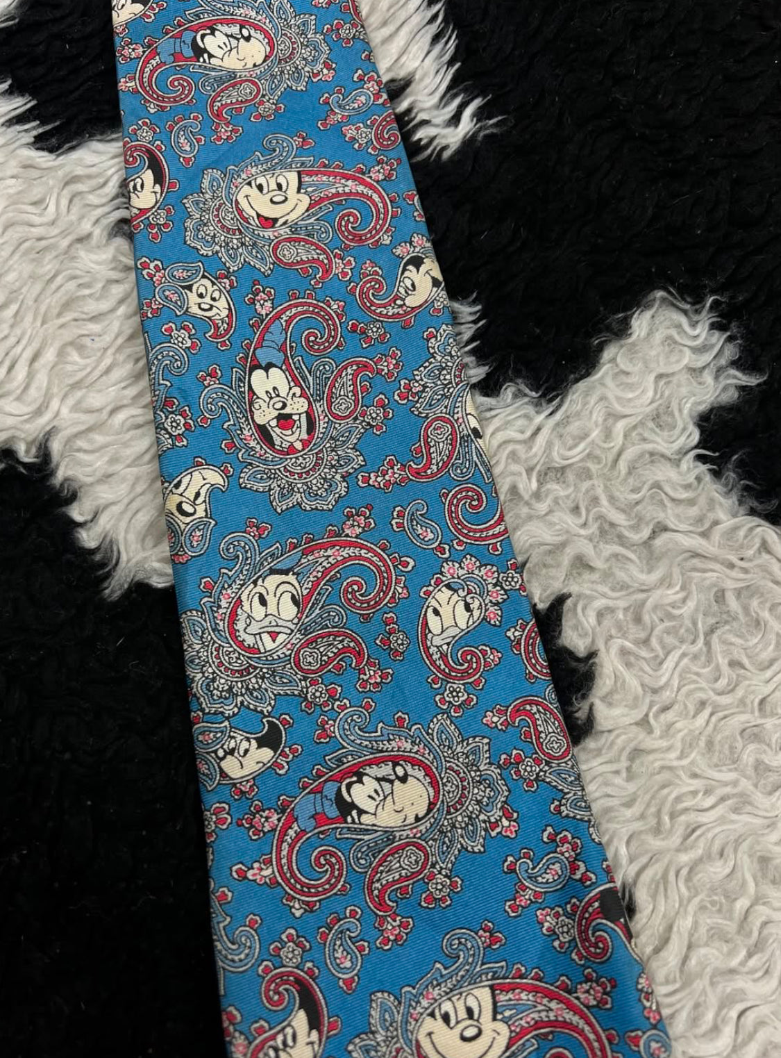 Vintage Disney Mickey Mouse & Friends Paisley Tie