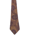 The London Range Paisley Brown Embroidered Tie