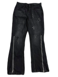 Cross Zipper Black Denims (Waist 32)