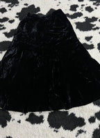 Long Black Velvet Skirt