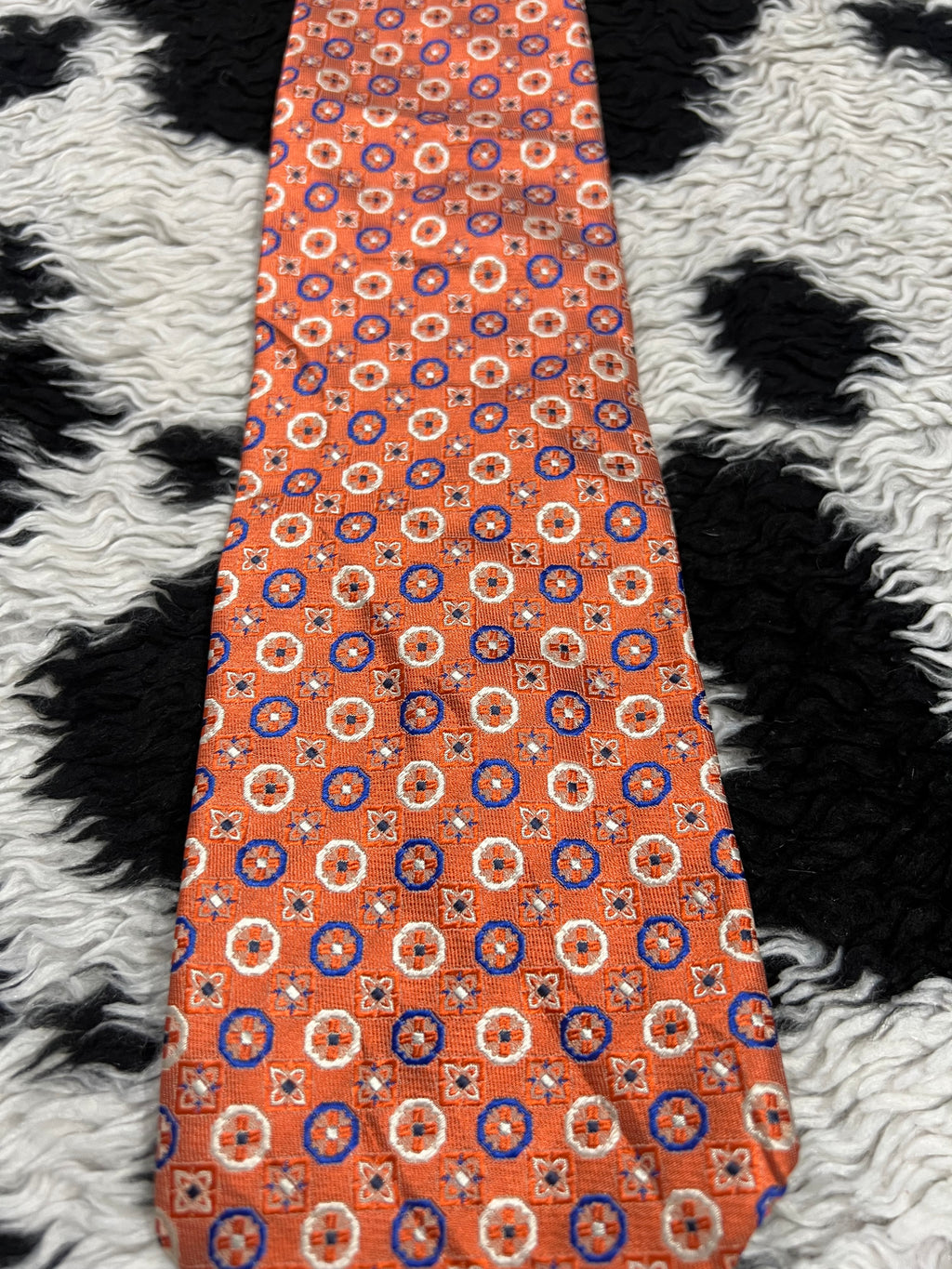 Andrew's Orange Embroidered Tie