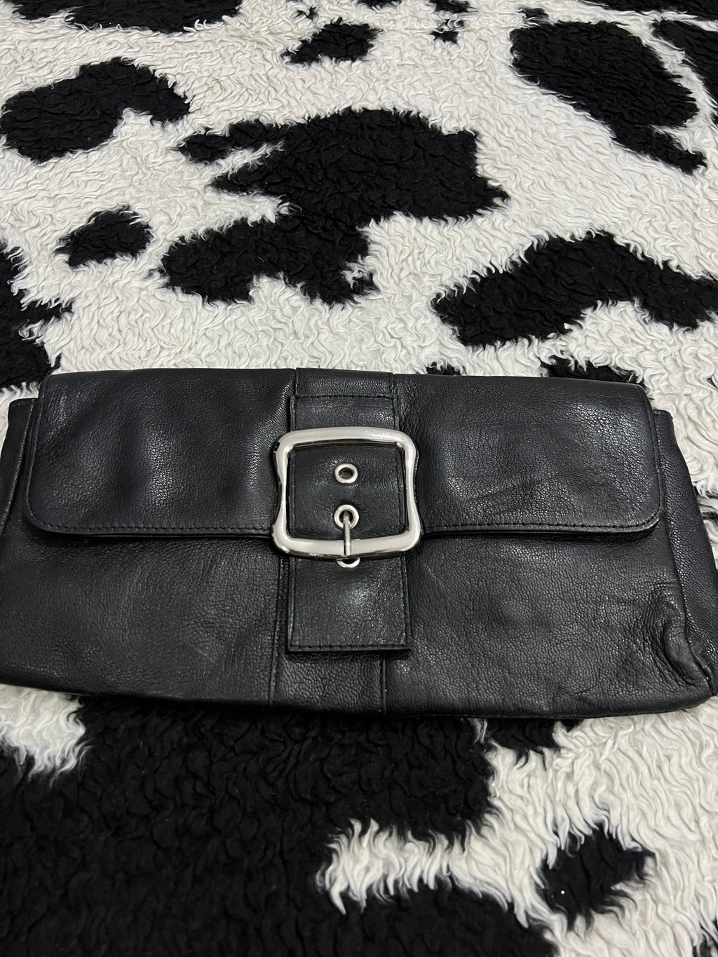 Black Leather Clutch