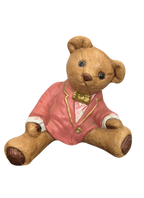 Vintage 1998 Bear in Suit Coin Collector