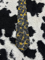 Dominoes & Cars Embroidered Tie (Tagged)