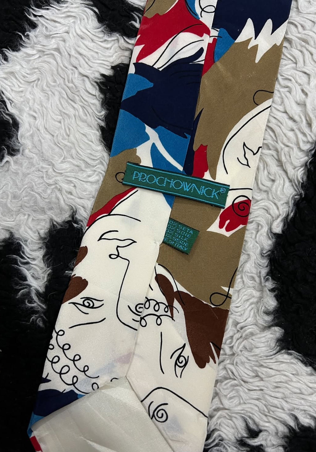 Abstract Star Faces Art Tie