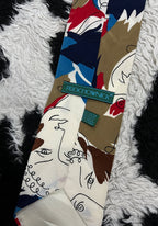 Abstract Star Faces Art Tie
