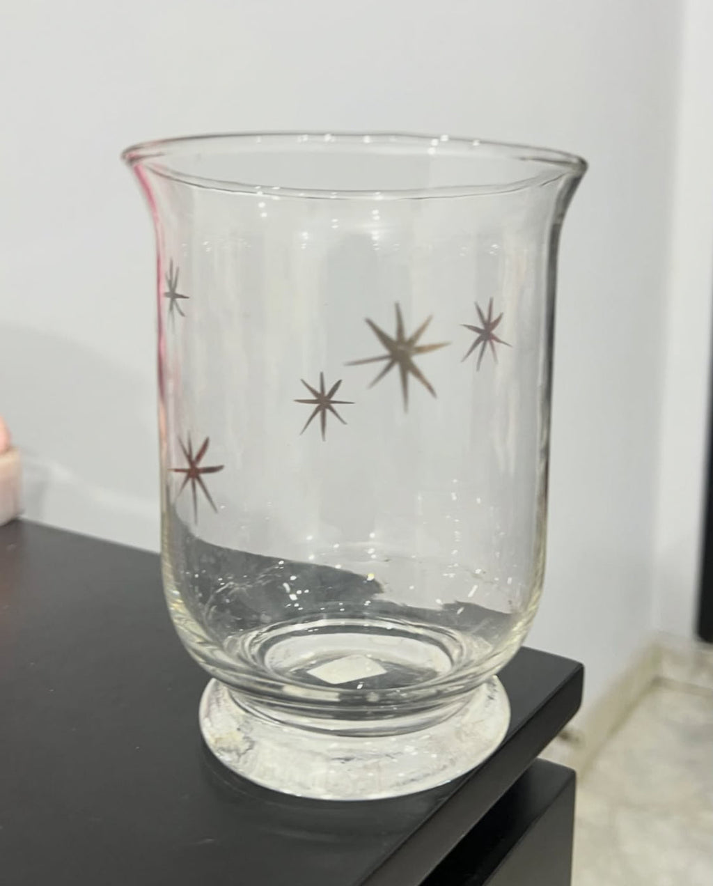 Glass Sparkle Stars Vase