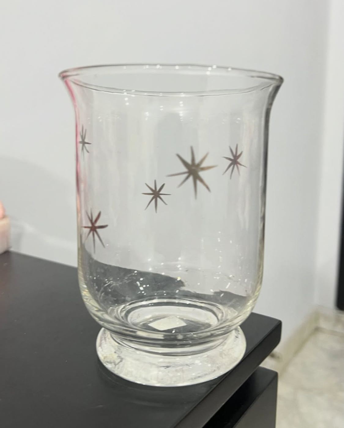 Glass Sparkle Stars Vase
