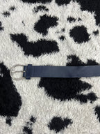 Plain Blue Genuine Leather Belt