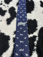 Dogs Embroidered Narrow Tie