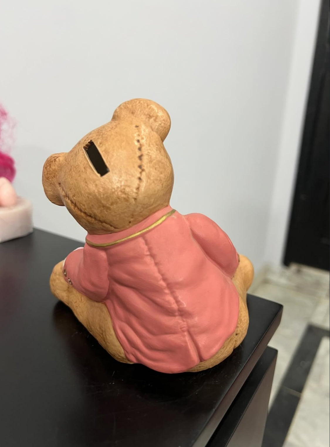 Vintage 1998 Bear in Suit Coin Collector