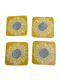 Sunflower Coasters + Crochet Sunflower Set