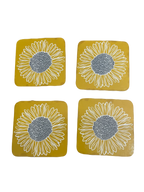 Sunflower Coasters + Crochet Sunflower Set