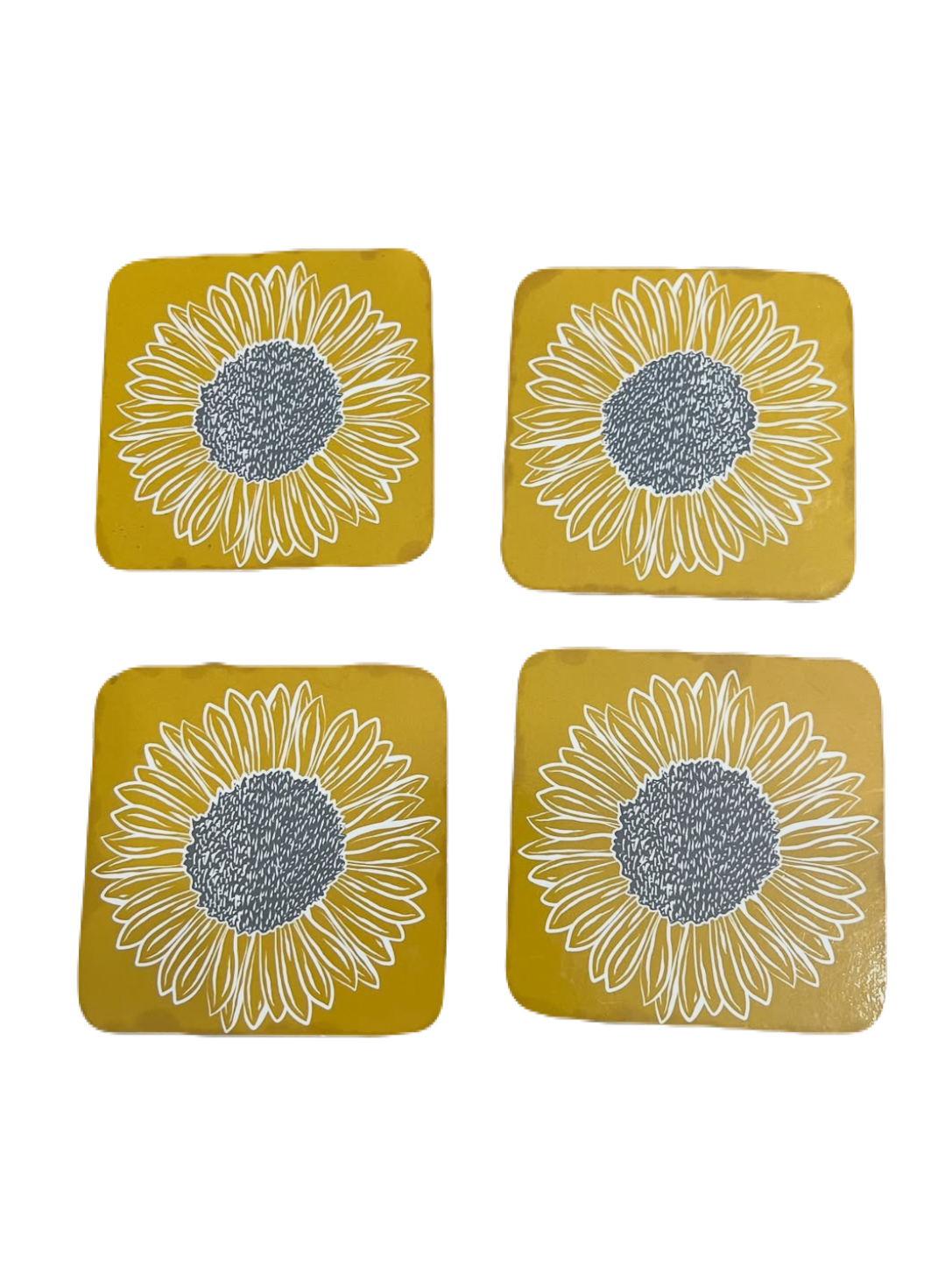 Sunflower Coasters + Crochet Sunflower Set