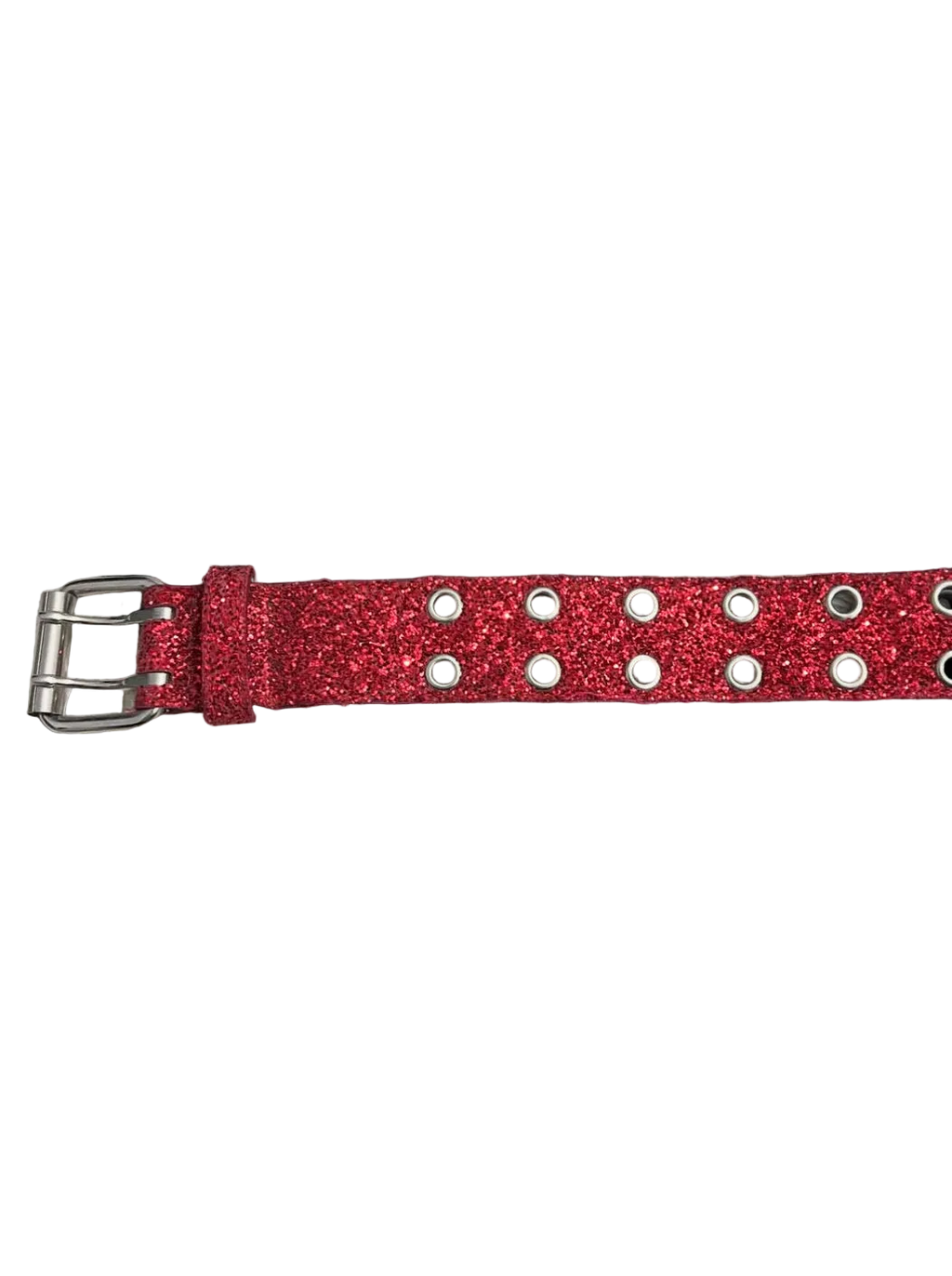 Glitter Red Double-Hole Belt