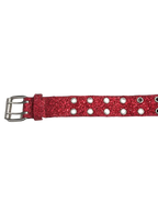 Glitter Red Double-Hole Belt