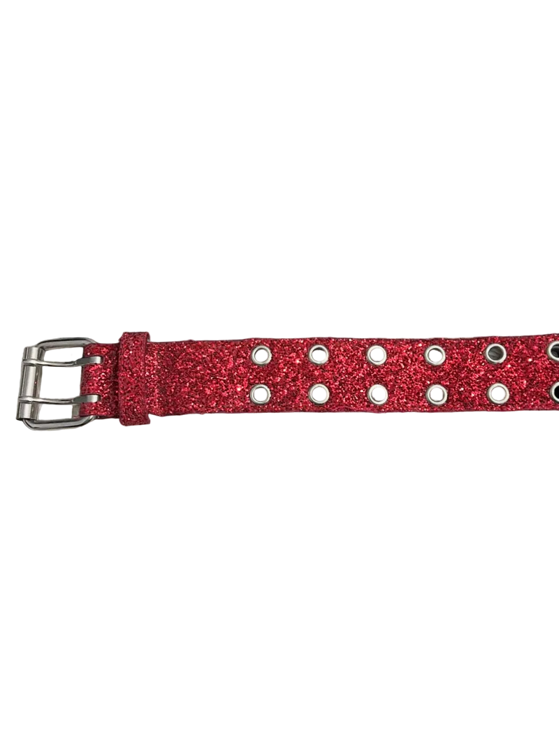 Glitter Red Double-Hole Belt