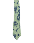 Green & Blue Floral Narrow Tie