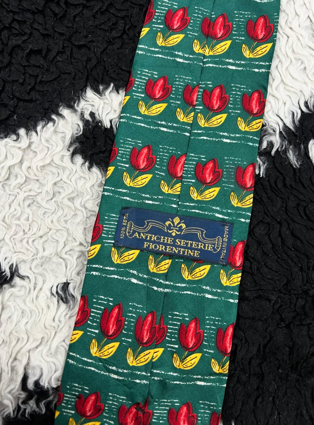 Green & Red Floral Tie
