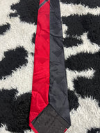 Red & Black White Striped Tie