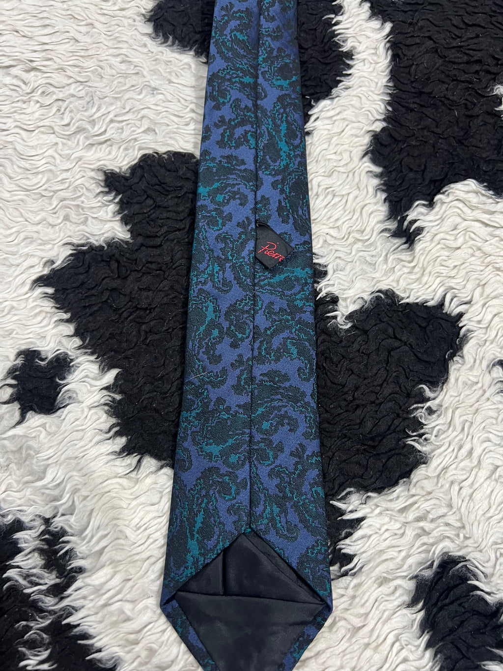 Pierre Pascal Narrow Embroidered Paisley Tie