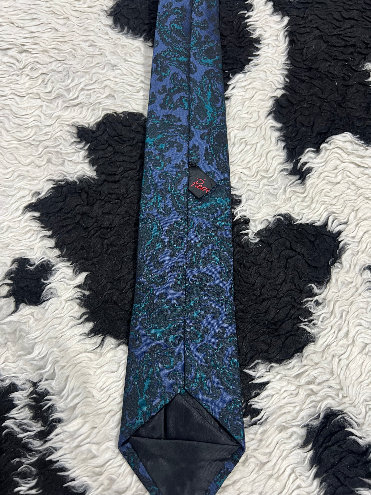 Pierre Pascal Narrow Embroidered Paisley Tie
