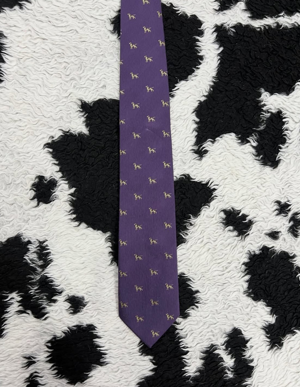 Embroidered Dogs Tie