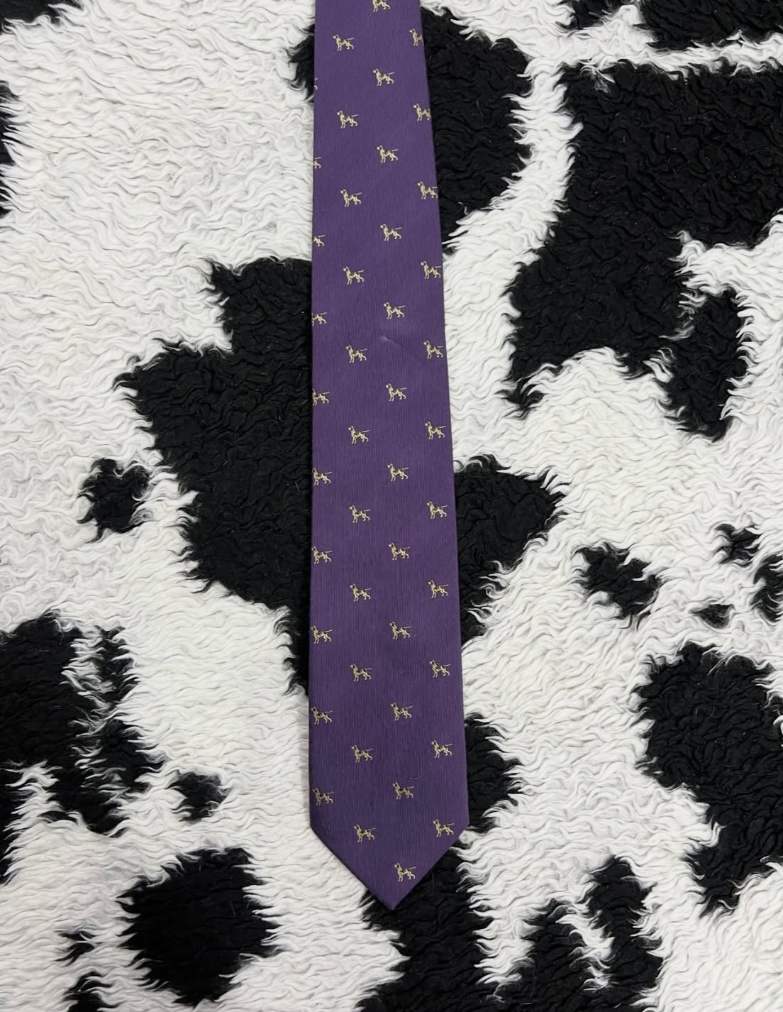 Embroidered Dogs Tie