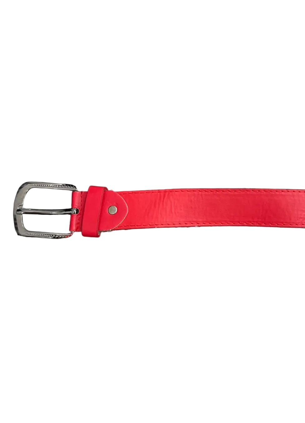 Vibrant Red Plain Belt