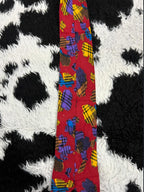 Red Patchwork Tie