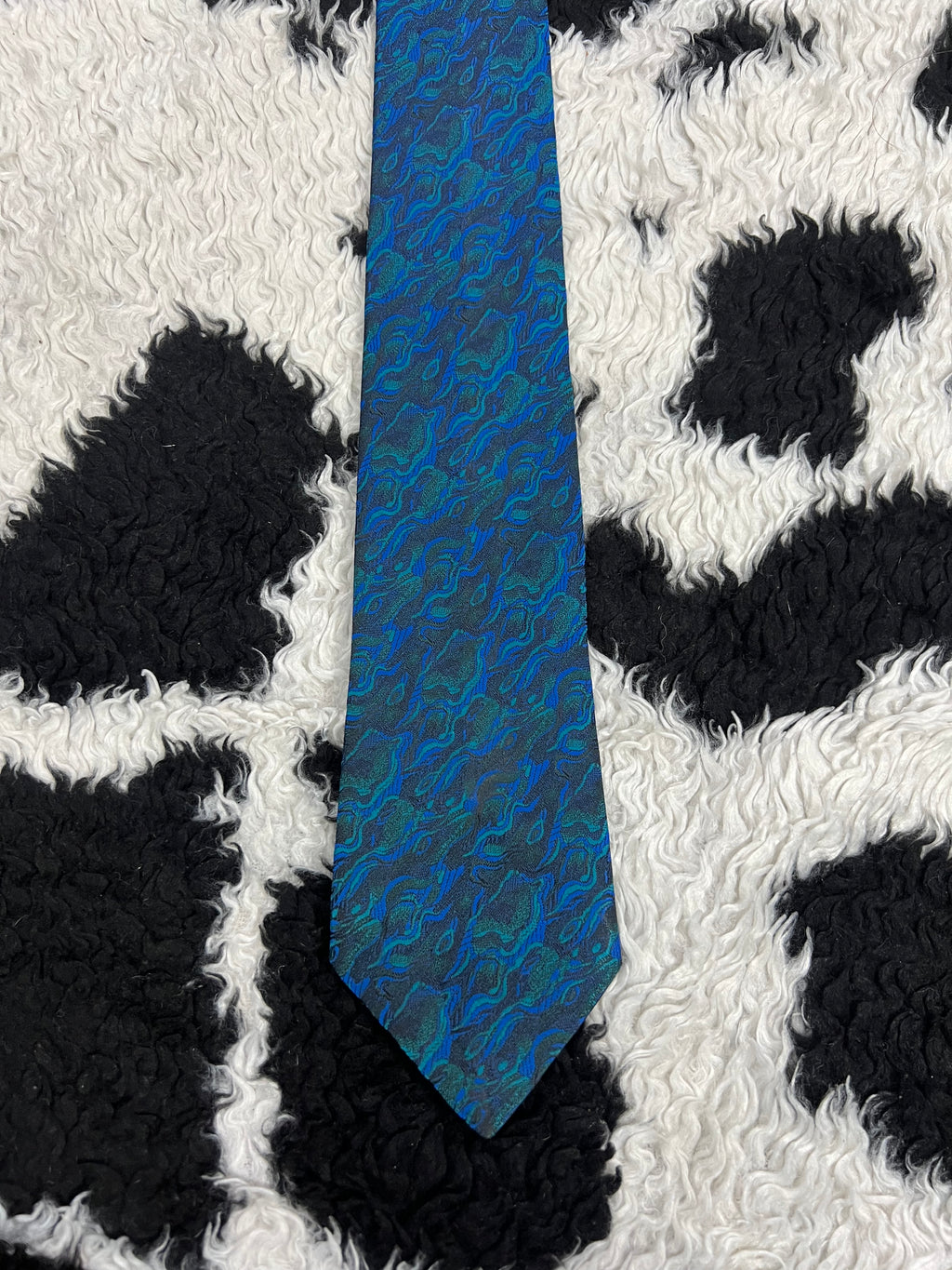 Blue Fully Embroidered Tie