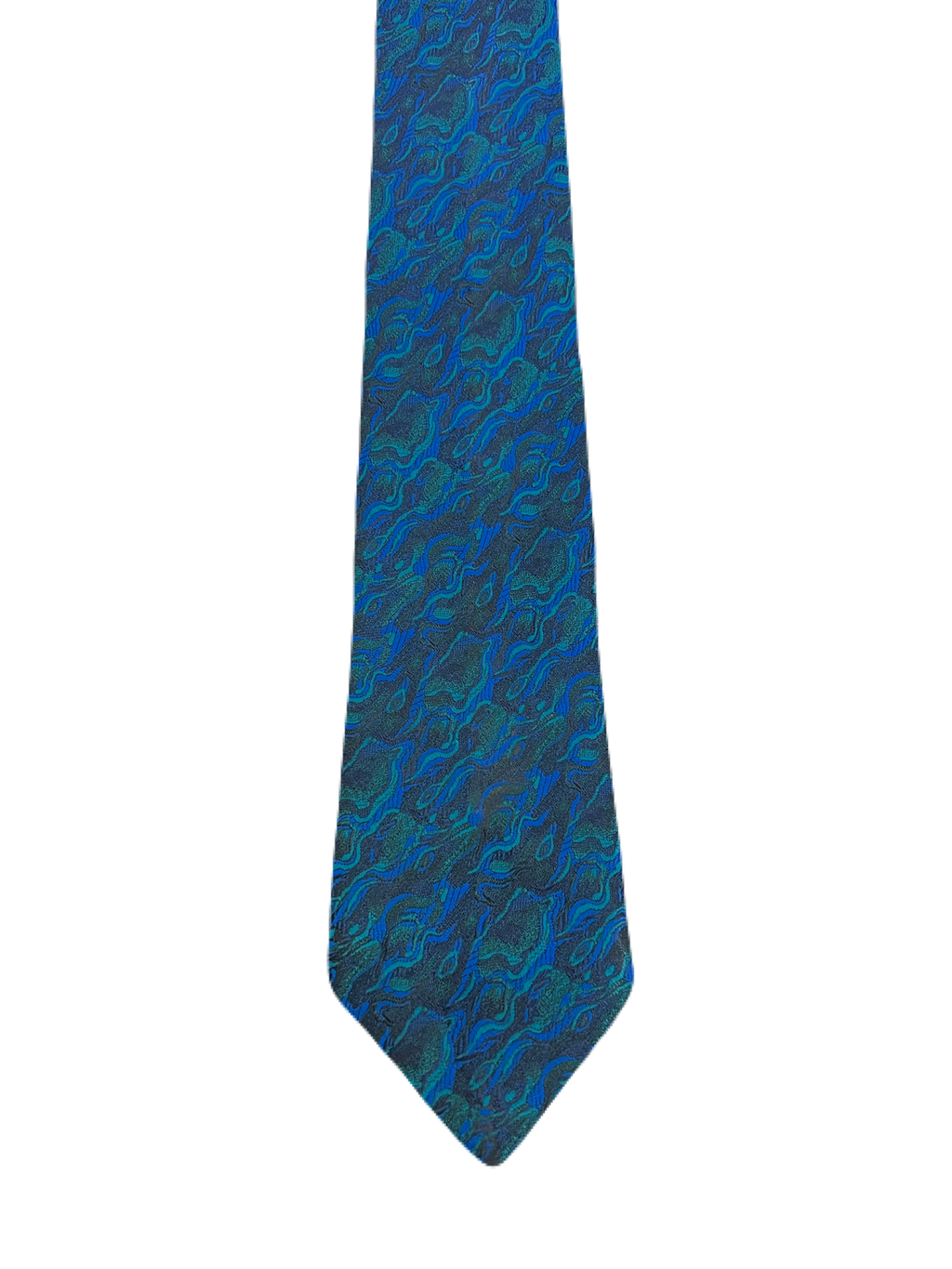 Blue Fully Embroidered Tie