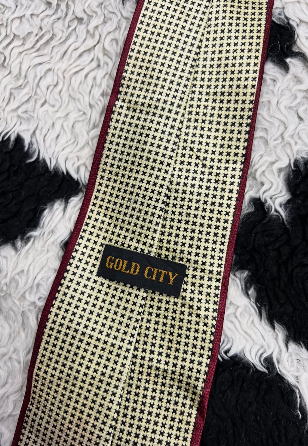Gold City Maroon Bordered Tie