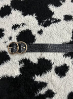 Black Snake Skin Scaled Belt
