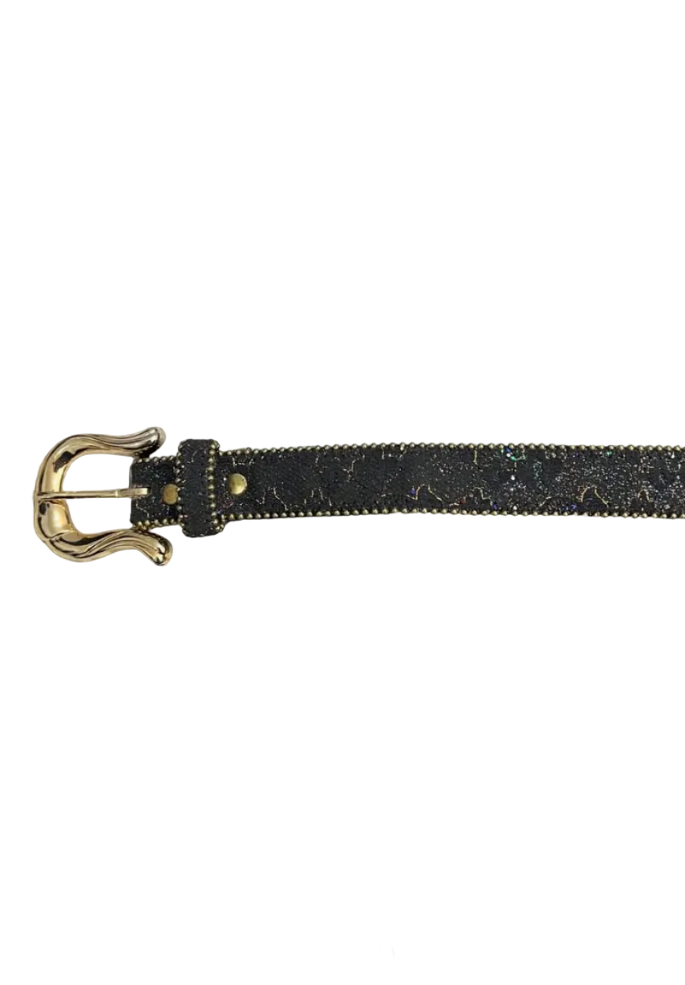 Golden Glitter Black Belt