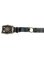 Vintage Buckle Interlinked Black Belt