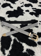 Golden Buckle Rhinestones Belt