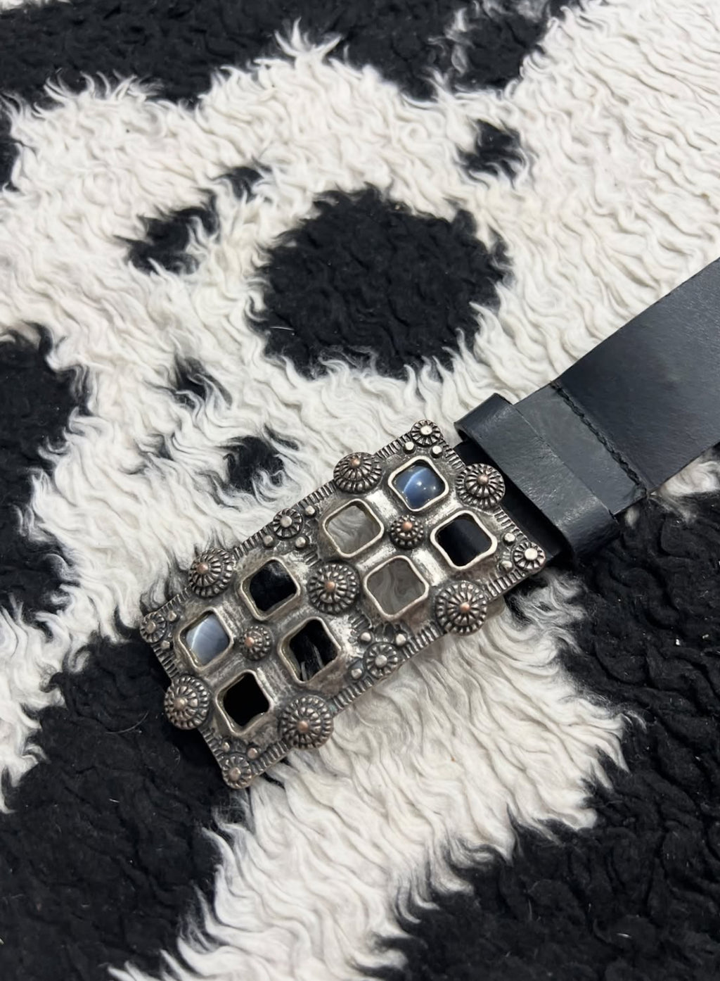 Vintage Black Buckle Belt